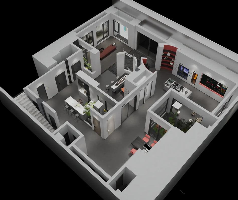 150平方米門(mén)窗專(zhuān)賣(mài)店裝修設(shè)計(jì)與平面布局方案